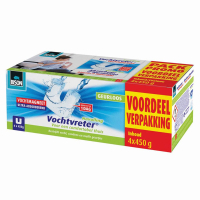 Bison Vochtvreter vochtmagneet navulling voordeelverpakking (4x 450 gram)  SBI00090