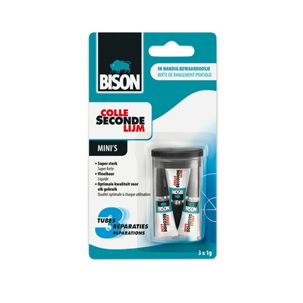 Bison secondelijm tube (3 x 1 g) 6309066 223510 - 1