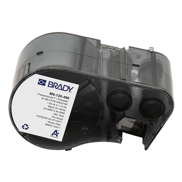Brady M5-125-490 FreezerBondz polyester labels zwart op wit 25,4 mm x 44,45 mm (origineel) M5-125-490 148294 - 1