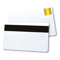 Brady Magicard CR80 pvc kaarten wit met gouden HoloPatch-zegel en magneetstrip (500 stuks) 322003 145004