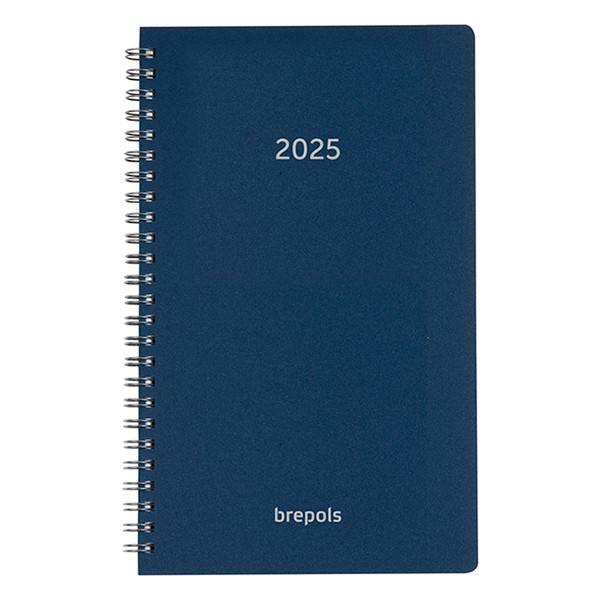 Brepols Breform Polyprop dagagenda 2025 met uurindeling blauw (1 dag per pagina) 6-talig 0.516.4910.06.4.0 261453 - 1