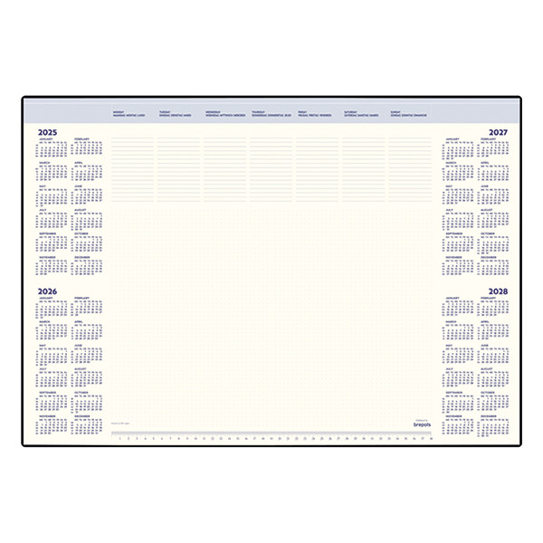 Brepols Desk Mate bureauonderlegger 41,2 x 59 cm 2025-2028 (35 vel) 4-talig 1.040.2120.01.6.0 261431 - 1