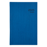 Brepols Saturnus Luxe Kashmir dagagenda 2025 met halfuurindeling blauw (1 dag per pagina) 4-talig 0.216.5435.06.6.0 261443