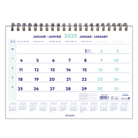 Brepols maandkalender 2025 met spiraal 43 x 31,5 cm (4-talig) 1.842.9900.00.4.0 261419