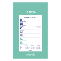 Brepols omlegkalender op schild 1 week 2025 19 x 31 cm (4-talig) 1.850.9900.00.6.0 261423