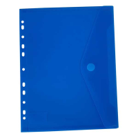 Bronyl documentenvelop A4 transparant blauw met perforatierand 99302 402837