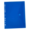 Bronyl documentenvelop A4 transparant blauw met perforatierand