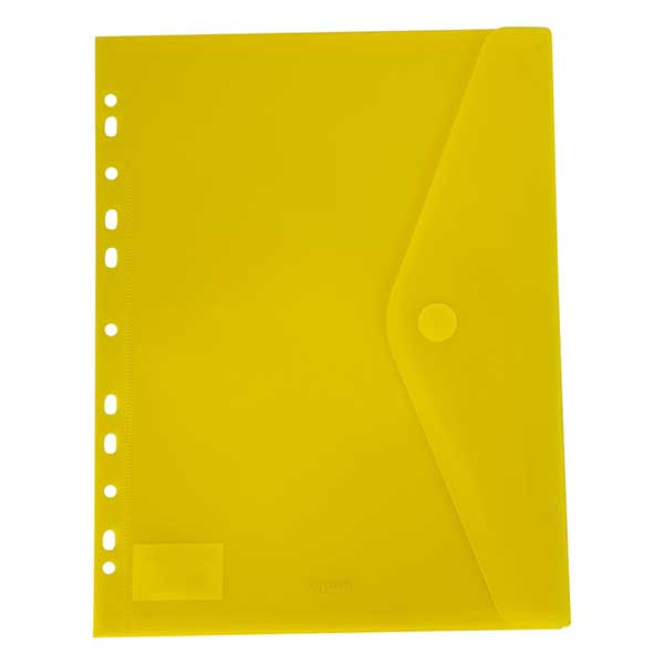 Bronyl documentenvelop A4 transparant geel met perforatierand 99305 402840 - 1