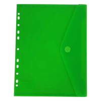 Bronyl documentenvelop A4 transparant groen met perforatierand 99304 402839