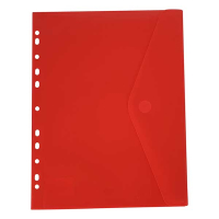 Bronyl documentenvelop A4 transparant rood met perforatierand 99303 402838