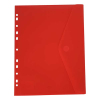 Bronyl documentenvelop A4 transparant rood met perforatierand