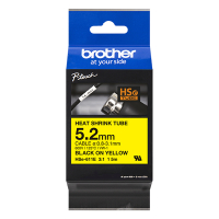 Brother HSe-611E krimpkous tape zwart op geel 6 mm (origineel) HSE611E 350636