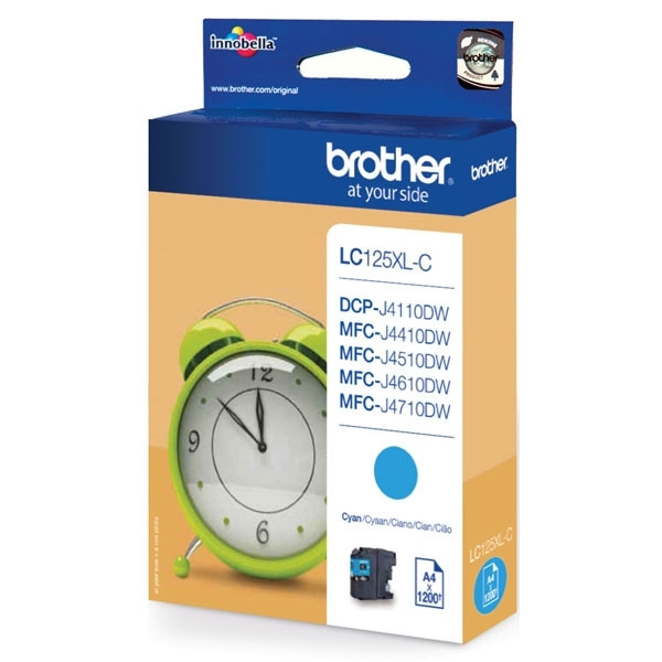 Brother LC-125XLC inktcartridge cyaan hoge capaciteit (origineel) LC-125XLC 029100 - 1