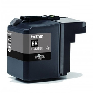 Brother LC-12EBK inktcartridge zwart (origineel) LC12EBK 028934 - 1