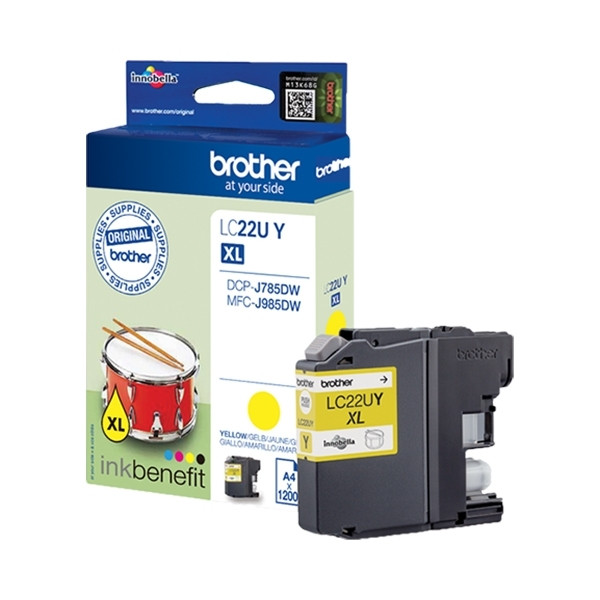 Brother LC-22UY XL inktcartridge geel (origineel) LC-22UY 902611 - 1