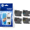 Brother LC-421VAL multipack zwart + 3 kleuren (origineel) LC-421VAL 051292