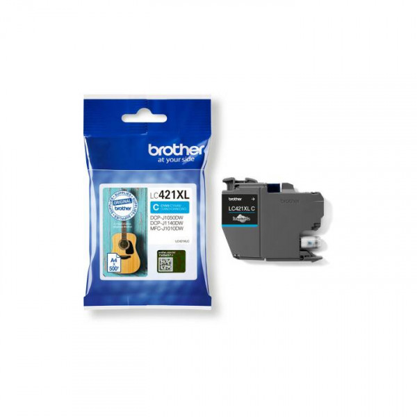 Brother LC-421XLC inktcartridge cyaan hoge capaciteit (origineel) LC-421XLC 904250 - 1