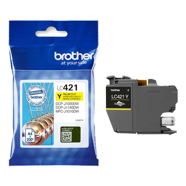 Brother LC-421Y inktcartridge geel (origineel) LC-421Y 905780 - 1