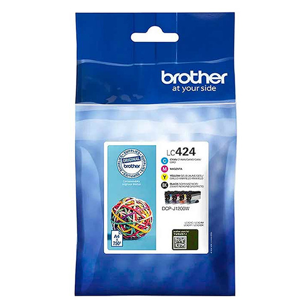 Brother LC-424VAL multipack zwart + 3 kleuren (origineel) LC-424VAL 051282 - 1