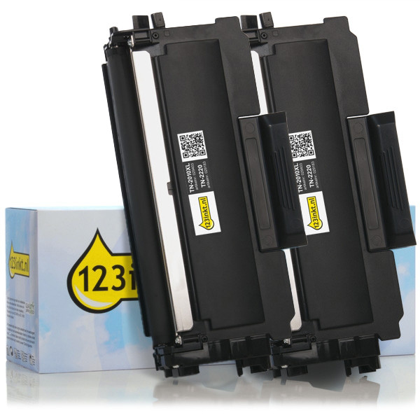 Brother TN-2010XL toner zwart hoge capaciteit dubbelpak (123inkt huismerk)  160725 - 1