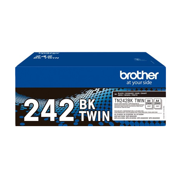 Brother TN-242BK toner zwart dubbelpak (origineel) TN242BKTWIN 833416 - 1