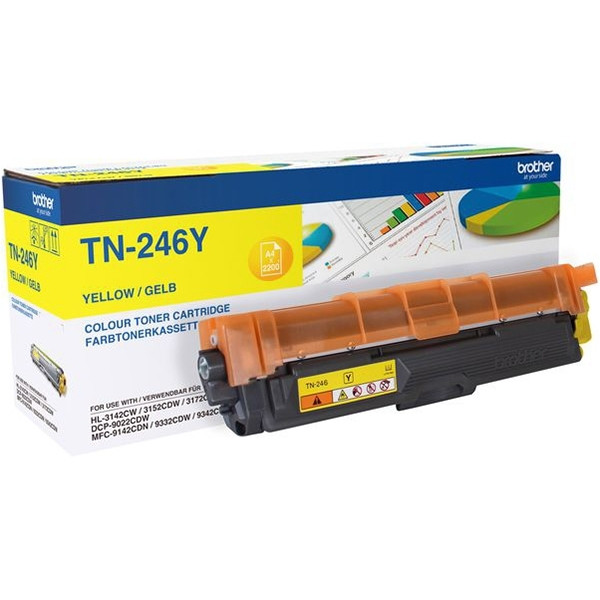 Brother TN-246Y toner geel hoge capaciteit (origineel) TN246Y 905080 - 1