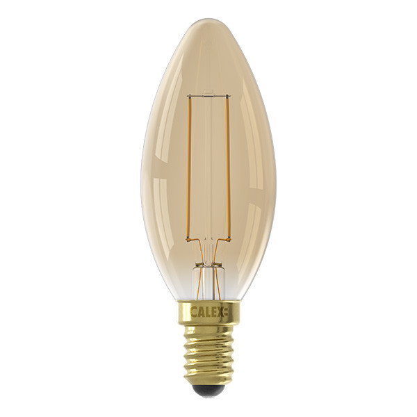 Calex E14 filament led-lamp kaars goud dimbaar 3.5W (25W) 1101005200 LCA00685 - 1