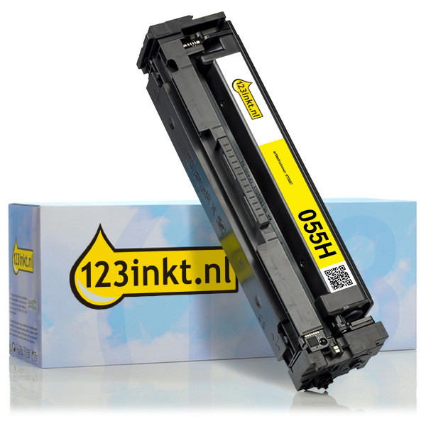 Canon 055H Y toner geel hoge capaciteit (123inkt huismerk) 3017C002C 070057 - 1