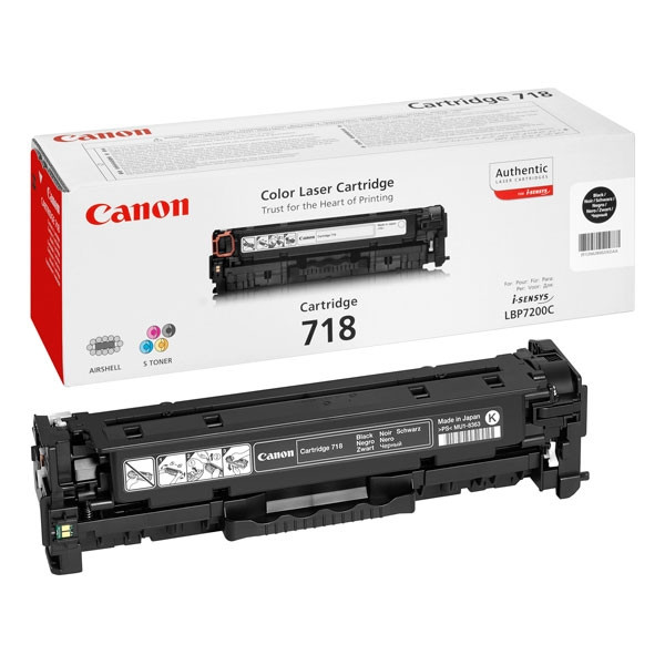 Canon 718 BK toner zwart (origineel) 2662B002AA 070878 - 1