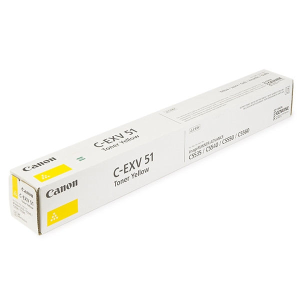 Canon C-EXV 51 Y toner geel (origineel) 0484C002 903372 - 1