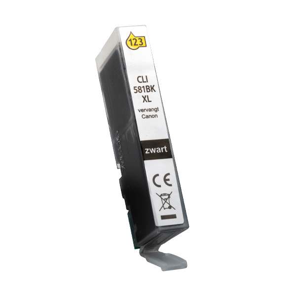 Canon CLI-581BK XL inktcartridge zwart hoge capaciteit (123inkt huismerk) 2052C001C 017451 - 2