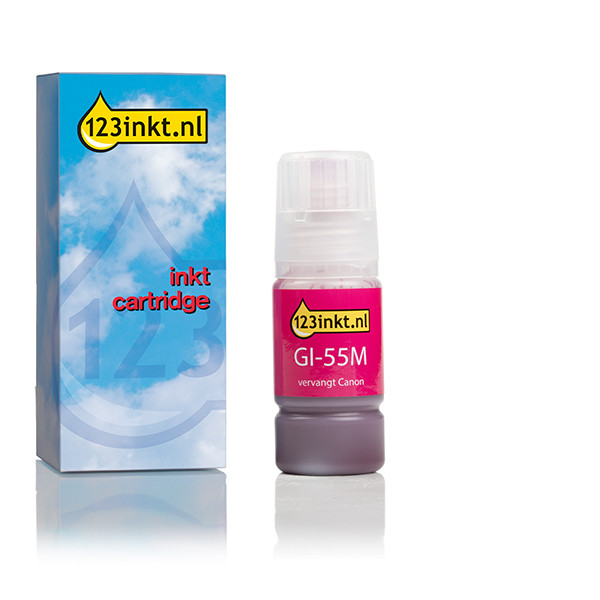 Canon GI-55M inkttank magenta (123inkt huismerk) 6290C001C 017637 - 1