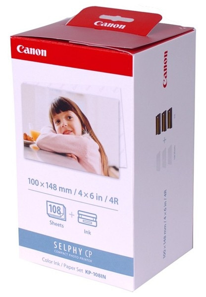 Canon KP 108 IN Kit encre + papier photo format A6 10x15 cm