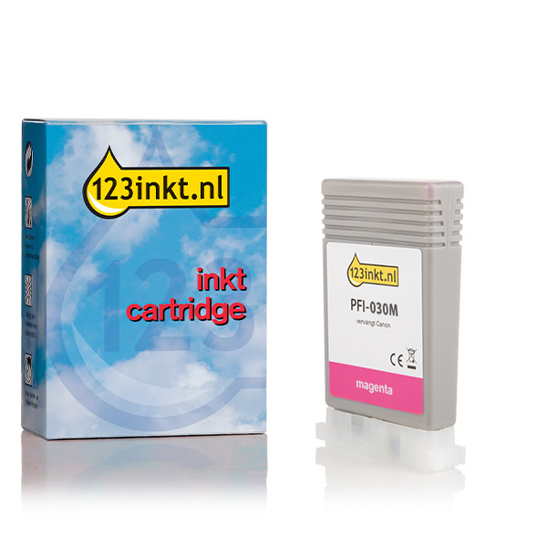 Canon PFI-030M inktcartridge magenta (123inkt huismerk) 3491C001C 017533 - 1