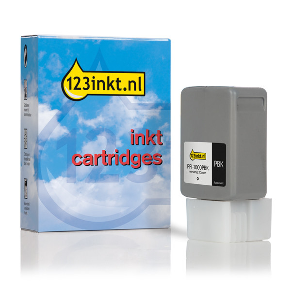 Canon PFI-1000PBK inktcartridge foto zwart (123inkt huismerk) 0546C001C 010127 - 1