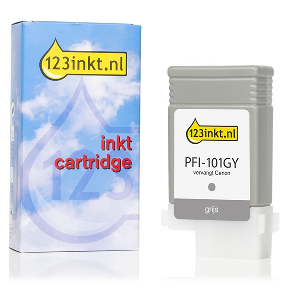 Canon PFI-101GY inktcartridge grijs (123inkt huismerk) 0892B001C 018271 - 1