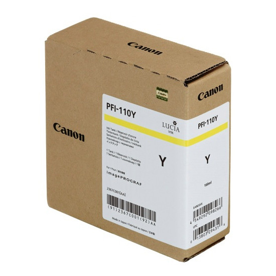 Canon PFI-110Y inktcartridge geel (origineel) 2367C001 905853 - 1