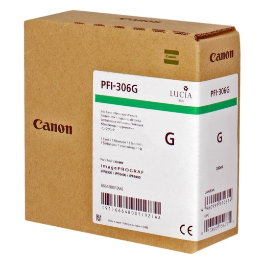 Canon PFI-306G inktcartridge groen (origineel) 6664B001 904700 - 1