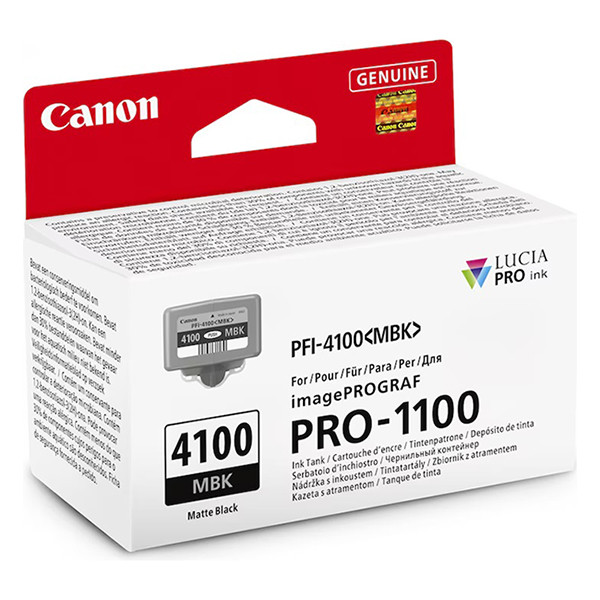 Canon PFI-4100MBK inktcartridge mat zwart (origineel) 6776C001 083728 - 1