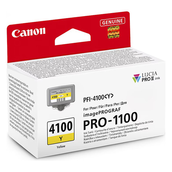 Canon PFI-4100Y inktcartridge geel (origineel) 6780C001 083736 - 1