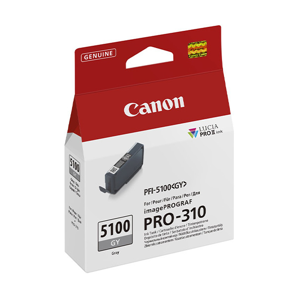 Canon PFI-5100GY inktcartridge grijs (origineel) 6959C001 083794 - 1