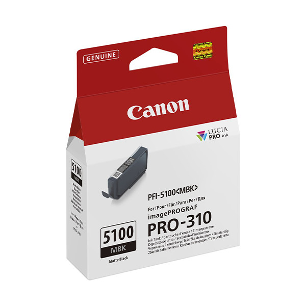 Canon PFI-5100MBK inktcartridge mat zwart (origineel) 6951C001 083778 - 1