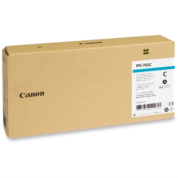 Canon PFI-703C inktcartridge cyaan hoge capaciteit (origineel) 2964B001 903953 - 1