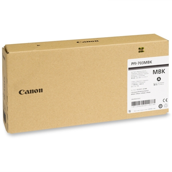 Canon PFI-703MBK inktcartridge mat zwart hoge capaciteit (origineel) 2962B001 903952 - 1