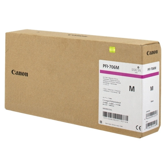 Canon PFI-706M inktcartridge magenta hoge capaciteit (origineel) 6683B001 904347 - 1