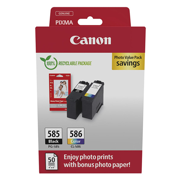 Canon PG-585 / CL-586 photo value pack (origineel) 6205C004 017676 - 1