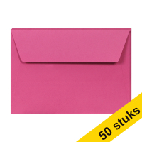 Aanbieding: 10x Clairefontaine gekleurde enveloppen intens roze C6 120 grams (5 stuks)