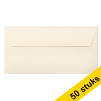 Aanbieding: 10x Clairefontaine gekleurde enveloppen ivoor EA5/6 120 grams (5 stuks)