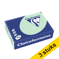 Aanbieding: 3x Clairefontaine gekleurd papier groen 80 grams A5 (500 vel)