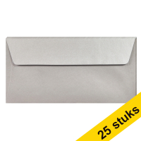 Aanbieding: 5x Clairefontaine gekleurde enveloppen zilver EA5/6 120 grams (5 stuks)